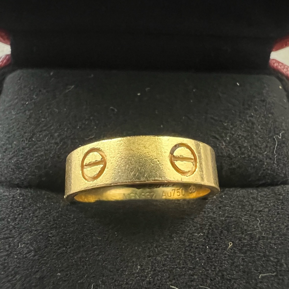 Cartier Yellow Gold love classic Band ring 59 - Picture 11 of 16